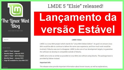 Lançada a versão estável do Linux Mint LMDE 5 “Elsie” baseada no Debian. 64 e 32 bit