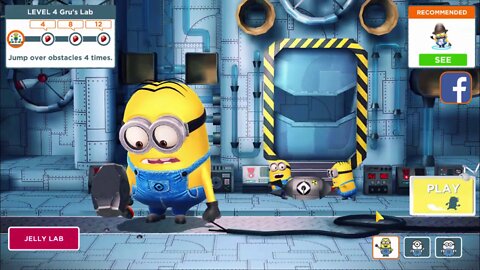 Despicable Me Minion Rush Level 4 - Jump Over Obstacles 4 Times