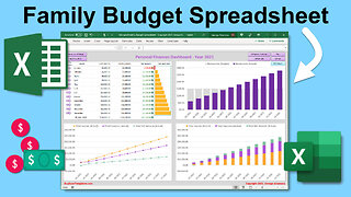 💵Family Budget Spreadsheet Planner | Best Templates to Save Money and Cut Spending