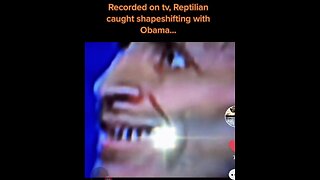 Reptilian caught shape shifting with Obama