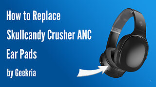 How to Replace Skullcandy Crusher ANC Headphones Ear Pads / Cushions | Geekria