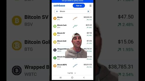 There should only be one Bitcoin when you search for Bitcoin on Coinbase #bitcoin #bitcoinnews #btc