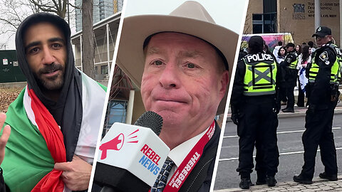 Police stand by idly as pro-Hamas protesters call for genocide outside synagogue