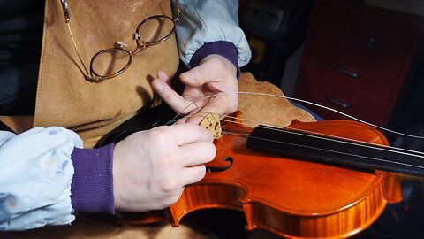 How violins are made by handwork in Korea