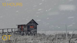 Blizzard in Poroszló | Howling wind and blowing snow for Relaxing | Studying | Sleeping | 10 Hours