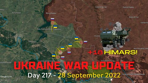 +18 new HIMARS for Ukraine | Ukraine expands control north of Lyman | Russia recaptures Kostromka