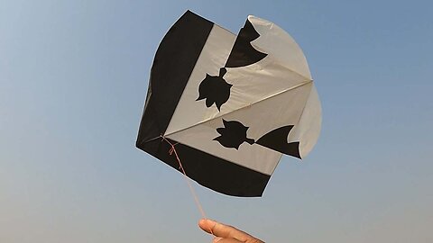 Big 2.5 tawa kite black & white Making and flying at home