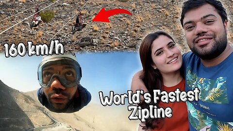 Ducky bahi | PAKISTANI in DUBAI riding world fastest zip line 160km\h speed