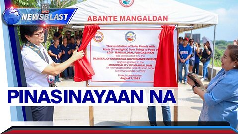 P5-M Solar Street Lights Project sa Mangaldan, Pangasinan, pinasinayaan na