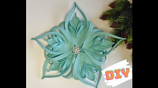 Stunningly Beautiful Snowflake Made from Glitter Foam with your Own Hands. Christmas decorations