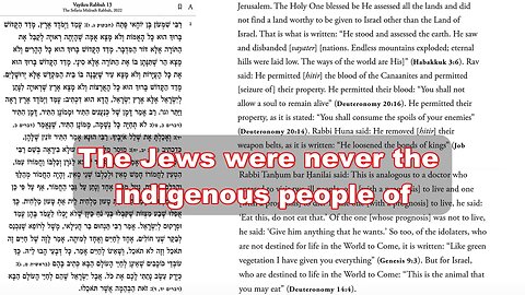 Jews' Plan to Kill Everyone in Their Own Words Midrash Rabbah Leviticus 13:2