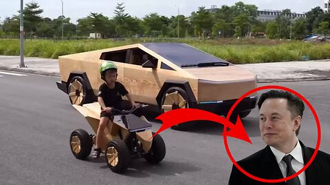Elon musk respond to man builds fully functional Cybertruck out of wood for $15,000