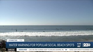 Water warning for popular beach spots