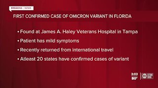 Florida's first case of omicron variant confirmed in Tampa