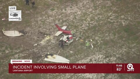 Emergency crews respond to small plane crash at Lantana airport