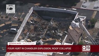 Four hurt in explosion, roof collapse at Chandler business