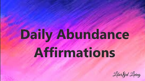 Daily Abundance & Gratitude affirmations
