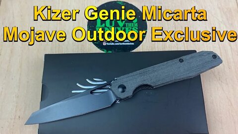 Kizer Genie Micarta/ includes disassembly/ Mojave Outdoor Exclusive !