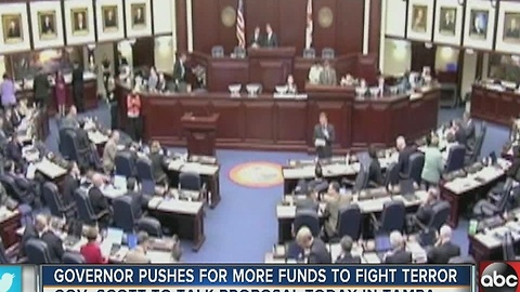 Governor Scott pushes for more funds to fight terror
