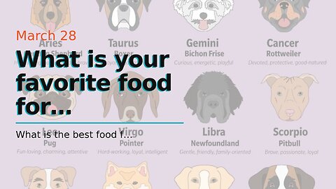 What is your favorite food for Newfoundland-bred dogs?
