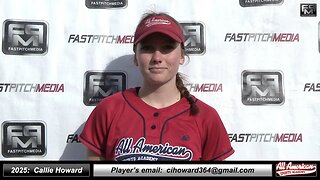 2025 Callie Howard 4.2 GPA - Pitcher & First Base Softball Recruiting Skills Video - AASA McCafferty