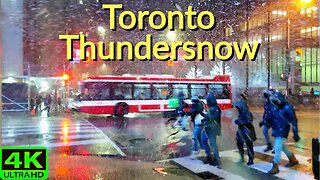 【4K】 Major Winter storm Toronto Canada 🇨🇦