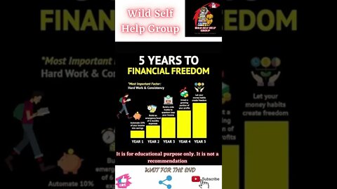 🔥5 years to financial freedom🔥#shorts🔥#wildselfhelpgroup🔥7 May 2022🔥