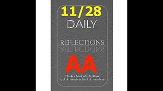 AA – Daily Reflections – November 28 - Alcoholics Anonymous World Services - Read Along