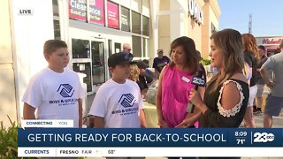 Students getting ready for back-to-school with shopping spree