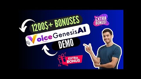 VoiceGenesis AI Review & Demo Grab My Special BONUSES 🎁🎁