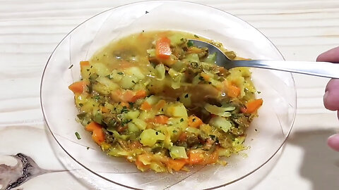VEGETABLE SOUP WITH MEAT. SUPER POWERFUL !