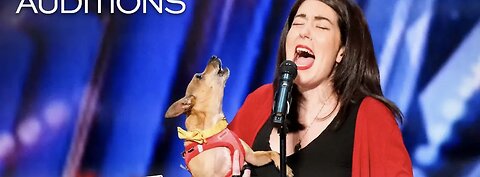 Pam Performs "All by Myself" with Her Incredible Singing Dog Casper