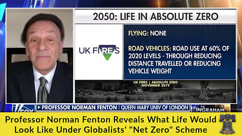 Professor Norman Fenton Reveals What Life Would Look Like Under Globalists' "Net Zero" Scheme