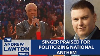 Singer praised for politicizing national anthem