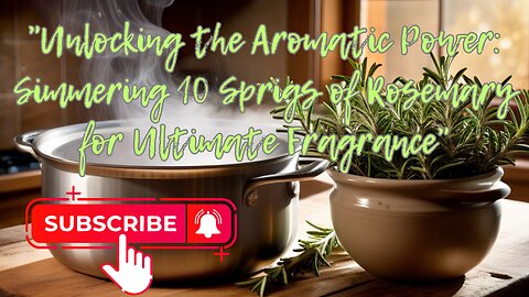 "Unlocking the Aromatic Power: Simmering 10 Sprigs of Rosemary for Ultimate Fragrance"