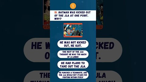 🦇 QUIZ_BATMAN: Batman was kicked out of the JLA at one point. Why? #batman #quiz #shorts