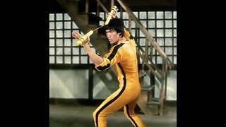Cross kick Studio Films Bruce Lee with nunchucks vs Dan inosanto in Game of Death