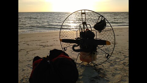 Butter smooth flight terminating at the beach