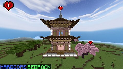 I build a Massive Japanese house in Minecraft Hardcore.