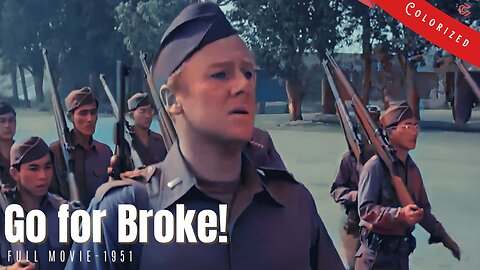Go for Broke! 1951 | War Film | Colorized | Full Movie | Van Johnson, Lane Nakano