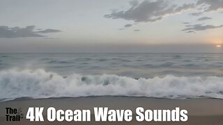 4K Ambient Ocean Wave Sounds | (AI) Style Soft Warm Light | Melbourne Beach Florida