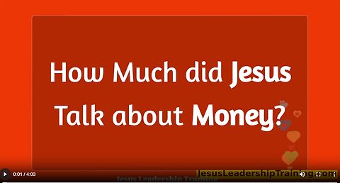 How Much Did Jesus Talk About Money?