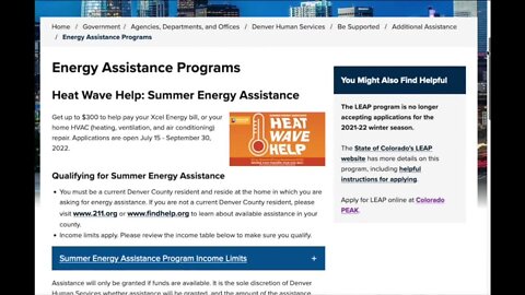 Denver offering money for summer utility bills