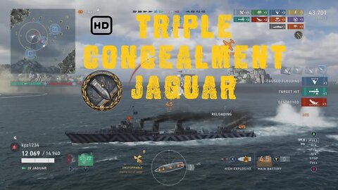 Triple Concealment Jaguar (World of Warships Legends Gameplay Review)