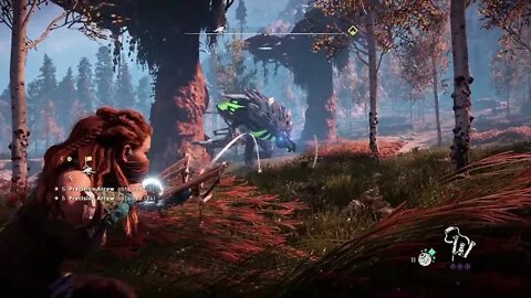 Testing freeze on a fire bellowback (Horizon Zero Dawn)