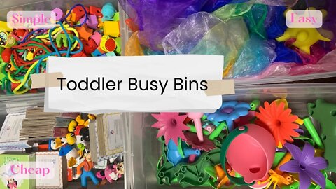 Busy Bins || How to Keep Your Toddler Busy While You Homeschool || Simple & Easy