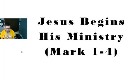 Jesus Miracles and Parables (Mark 1-4)