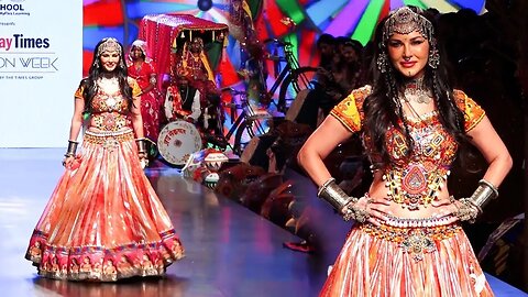 Sunny Leone In Rajasthani look Ramp Walk At Bombay Times Fashion Week 2023