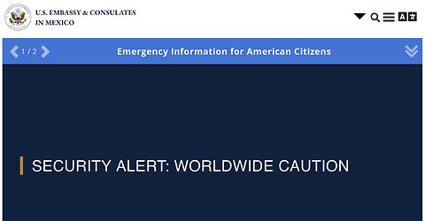 United States Issues World Wide Travel Alert … Red October