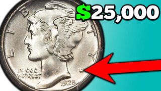 1928 Silver Mercury Dimes Worth A LOT of Money!